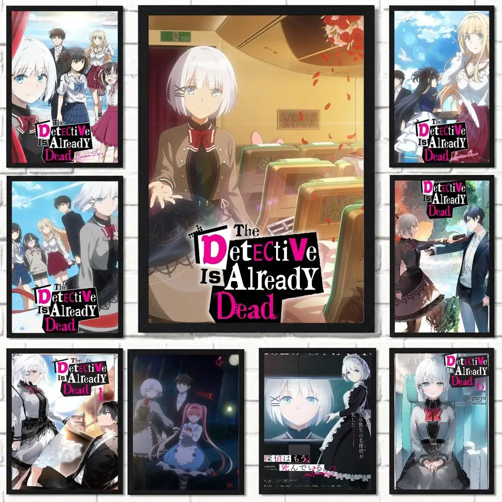 anime T-The Detective Is Already Dead-D Poster Self Adhesive Wall Decor for Modern Home Cafe Office and Bar