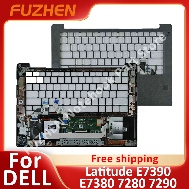 

NEW Replace Laptop Case For DELL Latitude 7280 E7390 E7380 7290 with Touchpad Fingerprint function Palmrest C Case 0VPYNM