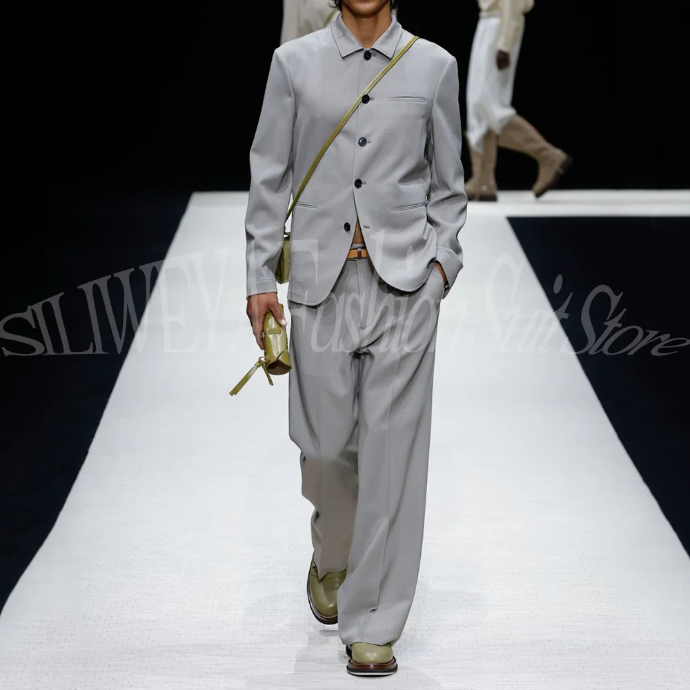 

Деловой повседневный мужской костюм, однобортный брючный костюм, комплект из 2 предметов, смокинг жениха, костюм для свадебной вечеринки Homme Mariage (пиджак + брюки)