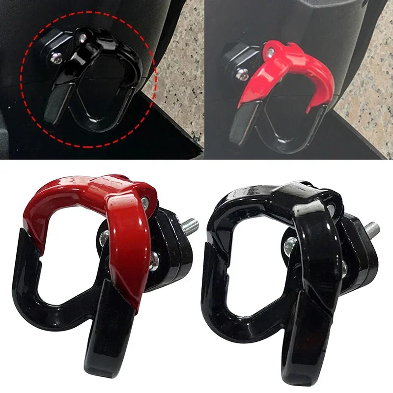 

Red Black Universal Luggage Helmet Hook for Motorcycles Electric Vehicles Moped Motorbike Aluminum Alloy Front Replacement