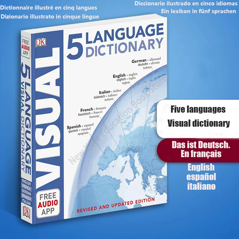 

Five Language Visual Dictionary :Contrastive Graphical Dictionary Book,Language Learning Tools Books