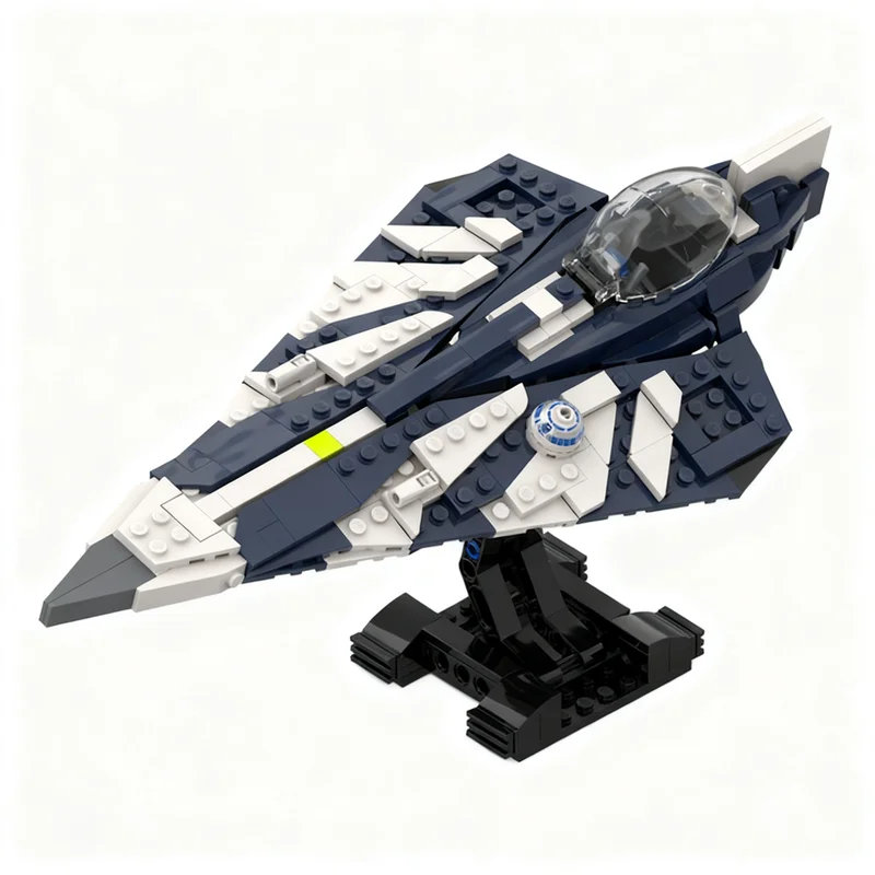 

324PCS MOC Space Battle Delta 7 Aethersprite Class Light Interceptor Plo Koon Rots Model Building Blocks DIY Assembly Gift Set