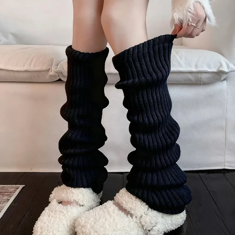 1/2Pairs اليابانية محبوك تدفئة الساق المرأة Y2K محبوك غطاء للقدم الذراع أدفأ الشتاء الكروشيه الساق يغطي التمهيد الأصفاد جوارب #4