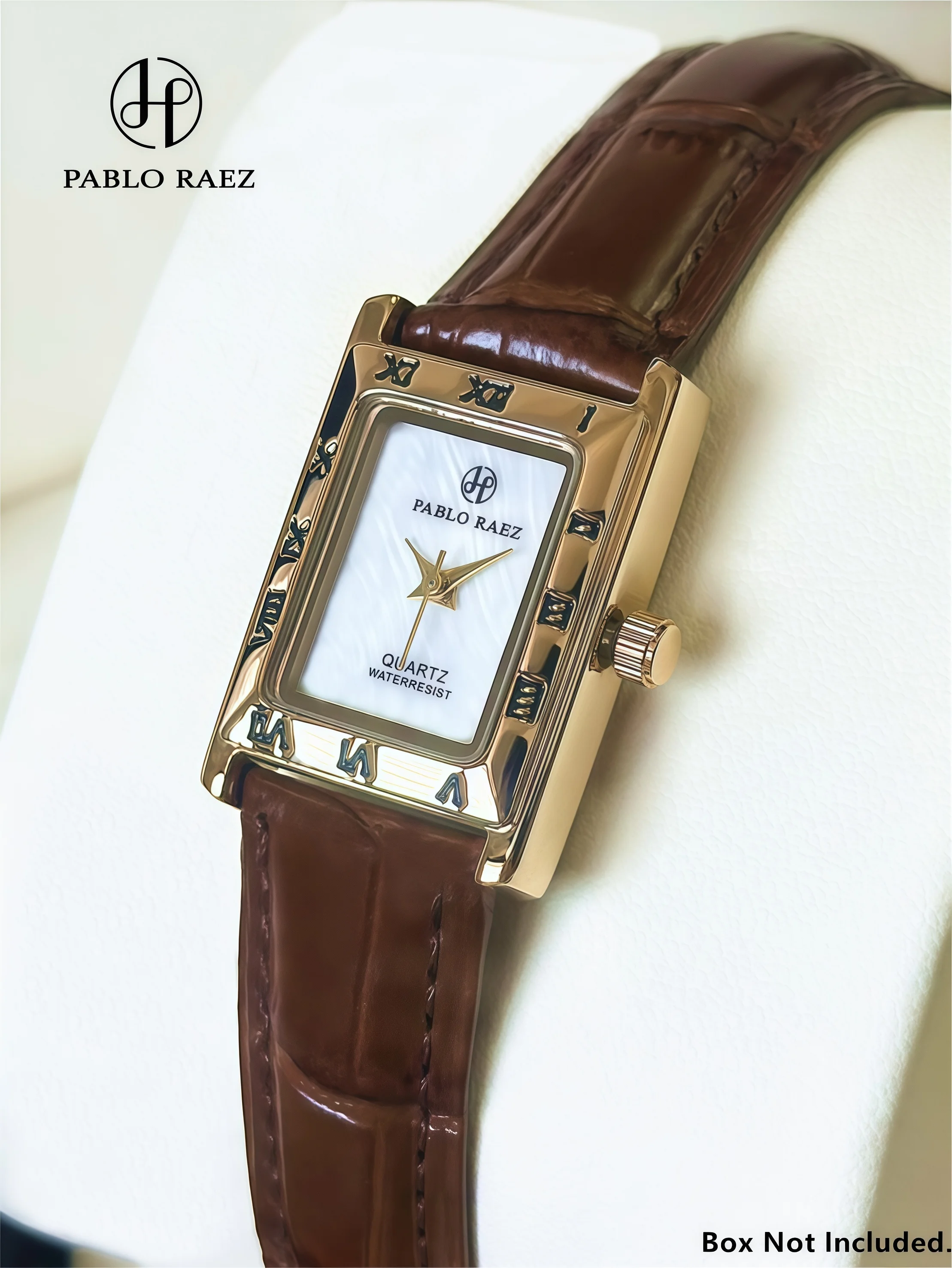 PABLO RAEZ Real Photos Brand High Quality Luxury Fashion Square Women Watches Brand Ladies Quartz Wristwatch Waterproof Classic