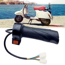 3speed Electric Bicycle Throttle Electric Vehicle Ebike Right Hand Grip Throttle 48-72V Universal Throttle Grip Handle Handlebar