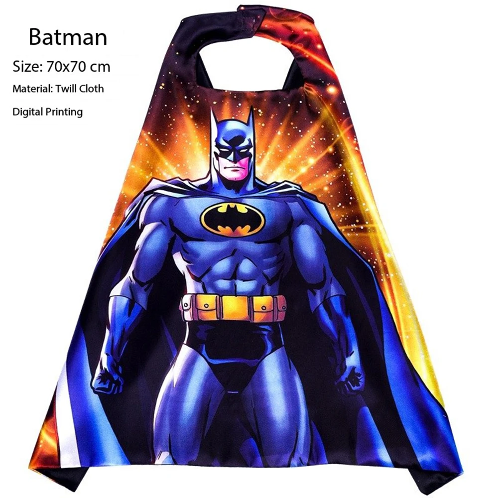 Set di costumi da mantello da supereroe per bambini con maschera per il trucco di Halloween, festa per bambini, mantello da vestire, gioco di ruolo, vestito da avventura