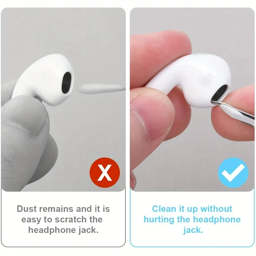 Herramientas de limpieza de auriculares Bluetooth 2025 para Airpods Pro 3 2 1, Kit de limpieza, estuche para auriculares, bolígrafo de limpieza para Samsung Xiaomi Airdots