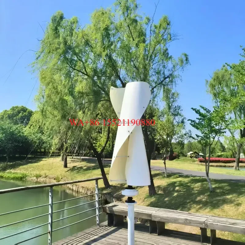 WMWMNU for Elege 5kw 24v 48v Vertical Axis Wind Turbine Generator Solar Energy System Kit Silent Windmill Power Generation