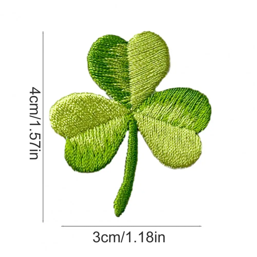 Embroidered Patch Embroidered Four Leaf Clover Patch Iron-on Self Adhesive Clovers Diy Clothing Bag Jacket Decoration