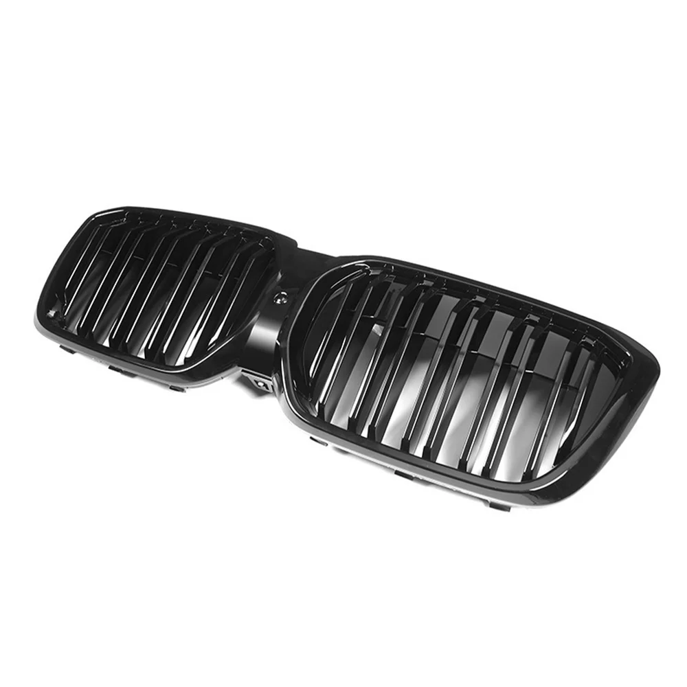 Car Front Bumper Kidney Grille Racing Sytle Grill For BMW iX3 G08 2022 2023 Double Line Style Car Accessories