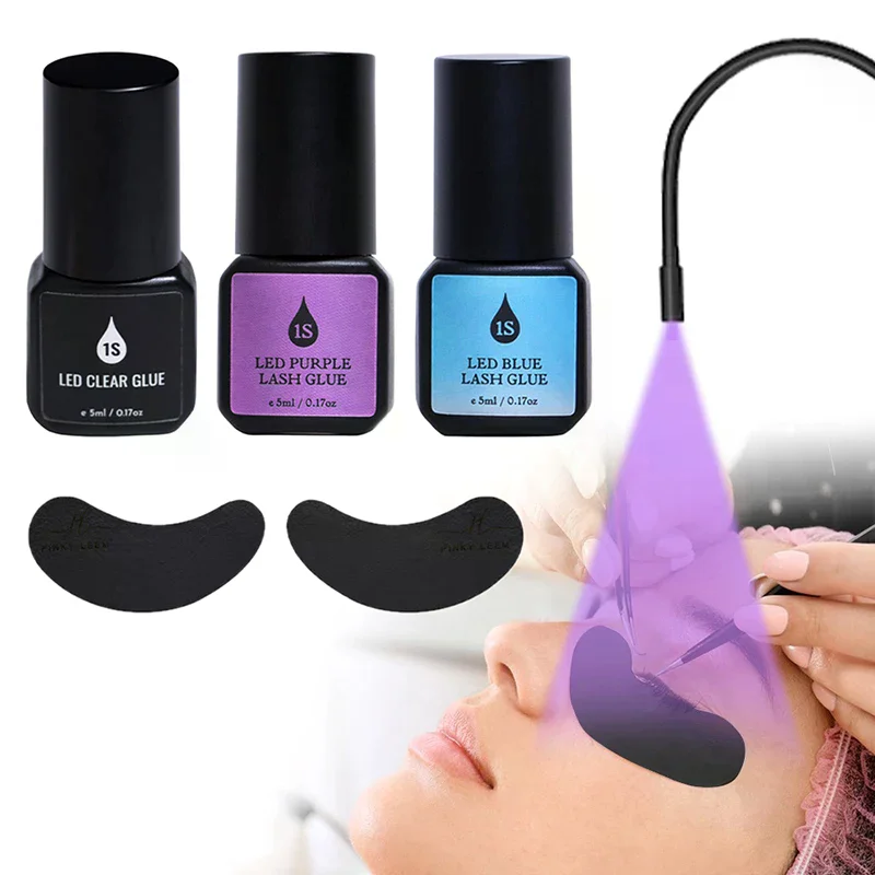 Adhésif de colle UV pour Extensions de cils, 5ml, séchage rapide, forte, colle d'extension de faux-cils, longue durée