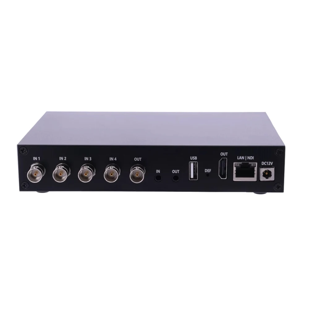 Link Pi-ENC4S Codificador SDI de 4 canais, decodificador 4K SRT, NDI, transmissão ao vivo RTMP, H.265 +, Smart P, saída HDMI 4K60, 2GB de RAM DDR4