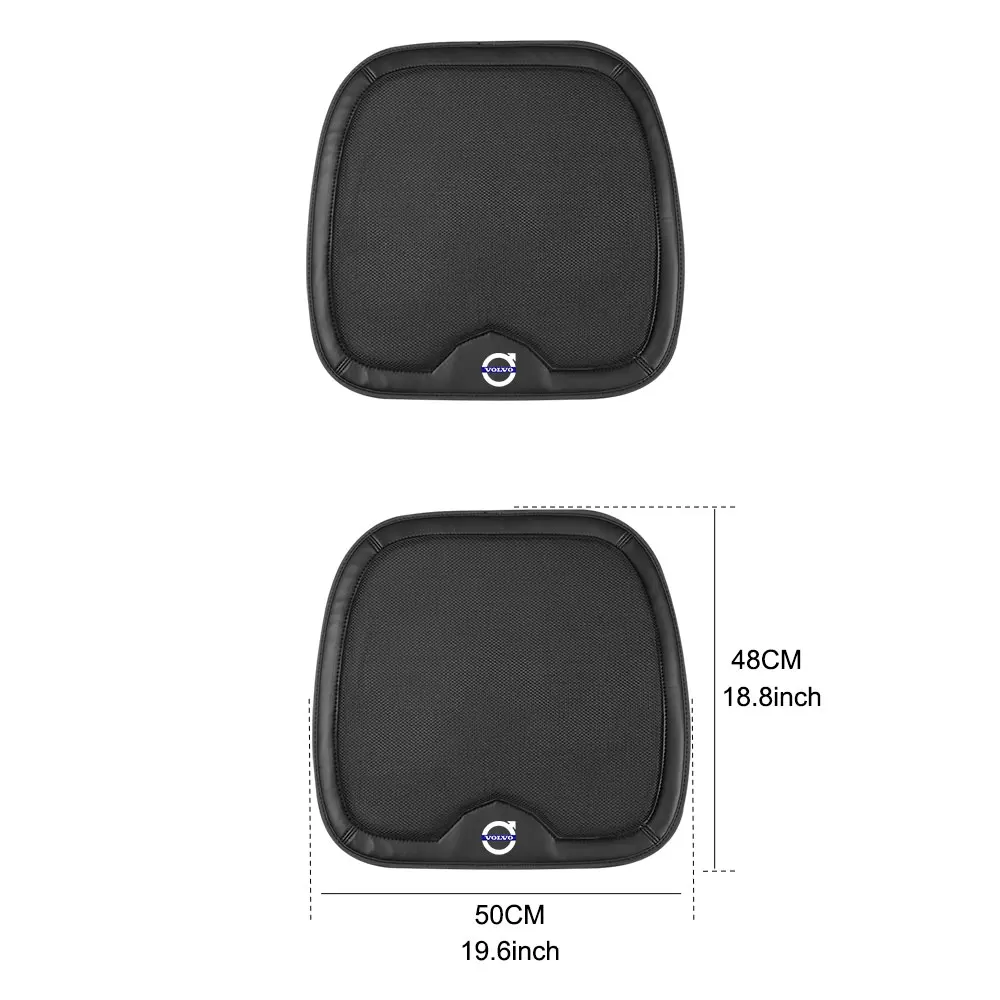 1PCS Car Seat Cushion Breathable Anti-slip Car Badge Protective Pad For Volvo RDESIGN XC90 XC60 XC40 XC70 XC80 S60 S90 V40 V60