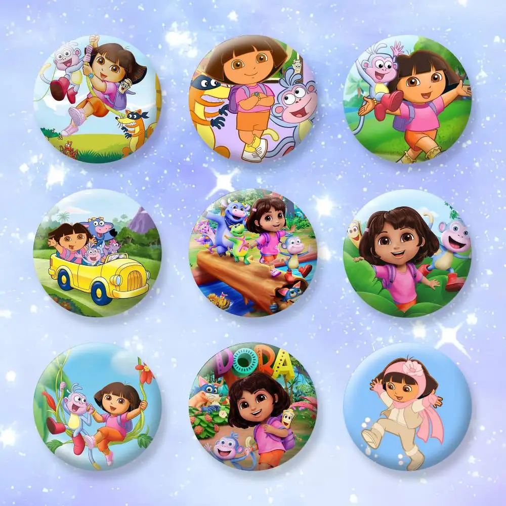 

Cute D-Dora The E-Explorer Button Pins Backpack Clothing Decor Brooch Badge Jewelry Gifts for Kids