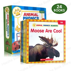 Leitores Inglês Animal Phonics, Livros de Não-Ficção Fácil, Teach Key, Habilidades Phonics, Material de Aprendizagem, Montessori, Parent Pack: 24