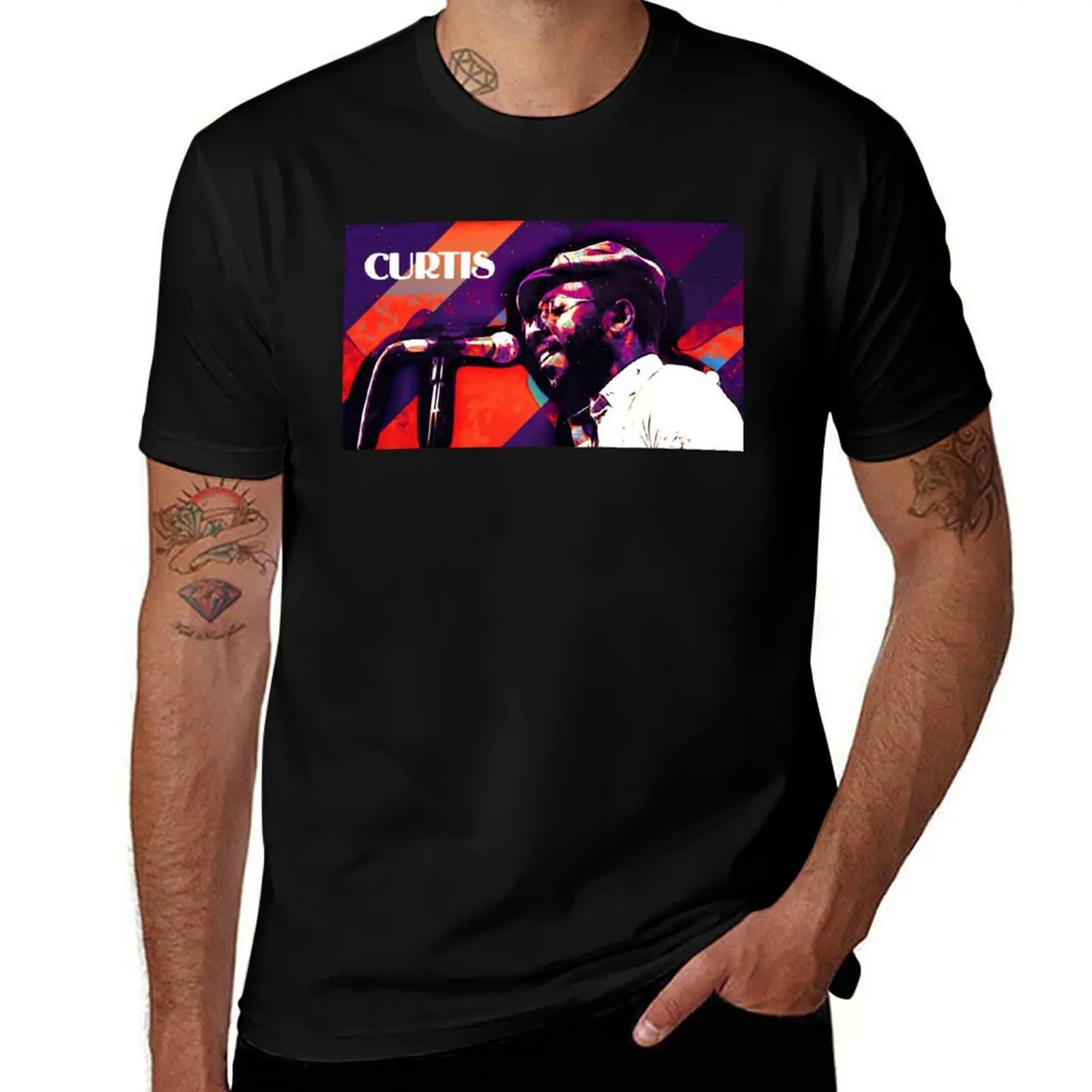 Curtis Mayfield - Superfly Soul Funk T-Shirt Mechanic Work Tee Shirt T-Shirt