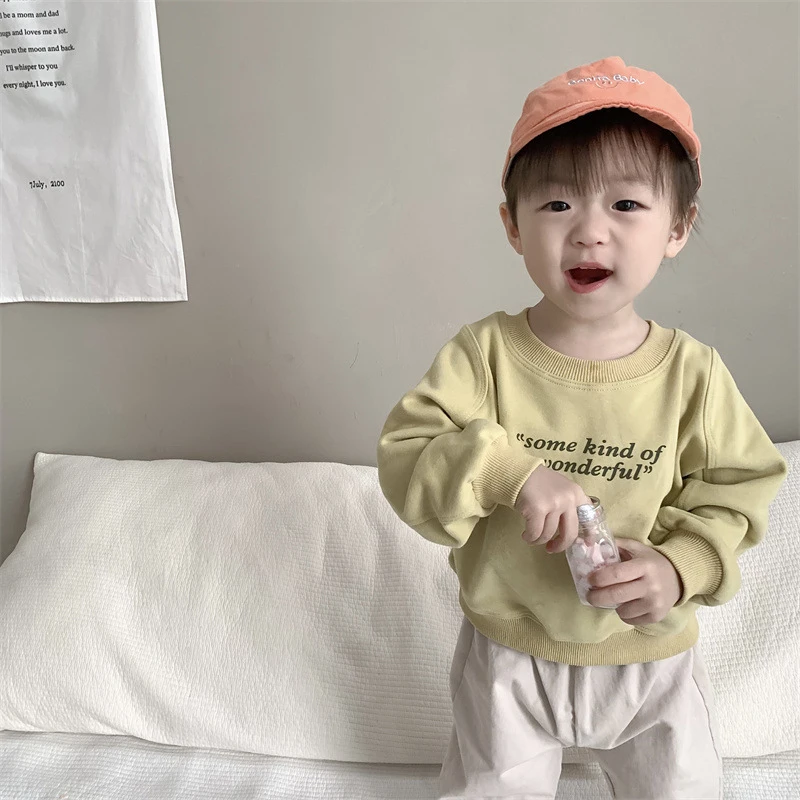 

Children's Spring Clothing Baby Set Spring Korean Edition Children's Clothing Baby Sweater Casual Pants Two Piece Set