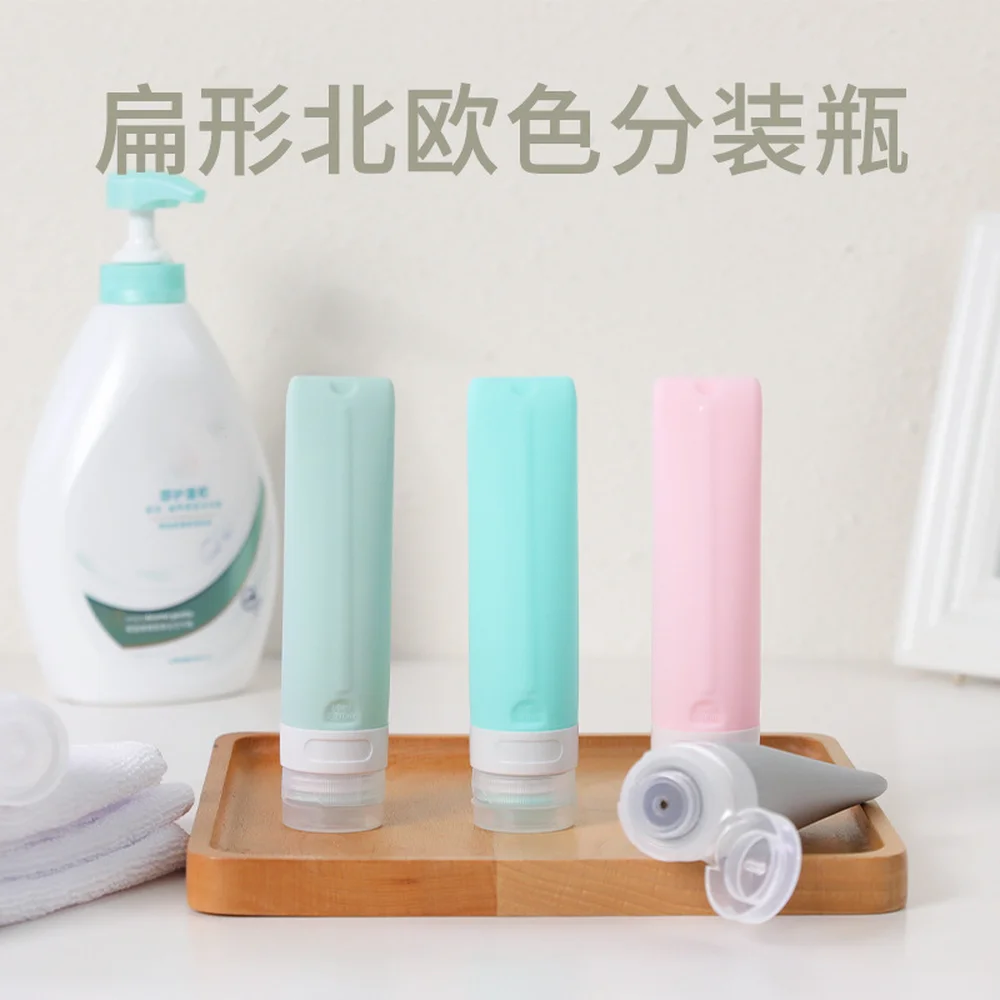 Japanese-style Silicone Sub-bottling Travel Sub-bottling Set Shampoo Cosmetic Storage Bottle Squeeze Bottle