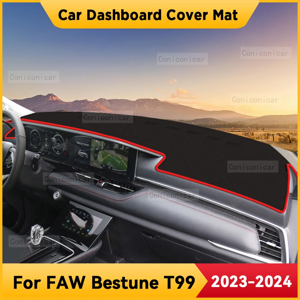 

For FAW BESTUNE T99 2023 2024 Car Dashboard Cover Mat Non-slip Sun Shade Cushion Protective DashMat Pad Interior Accessories