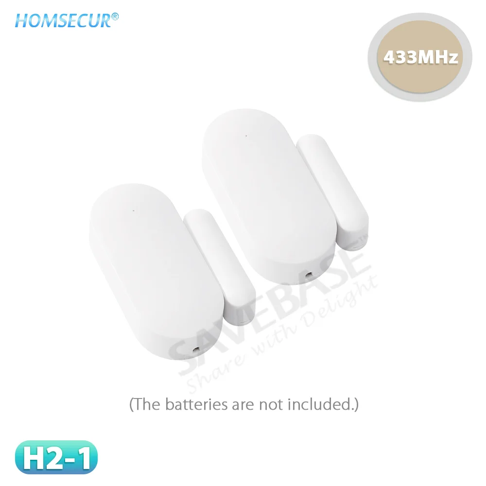 433Mhz H2-1 Wireless Door/Window Inspection Sensor Detector (2Pcs/4Pcs/6Pcs Optional) for HOMSECUR 4G WIFI Home Security Alarm