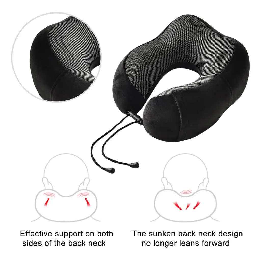 

Head Neck Support Pillow Memory Foam Travel Pillow Travel Comfort Ergonomic Memory Foam U-shape Neck for Airplanes