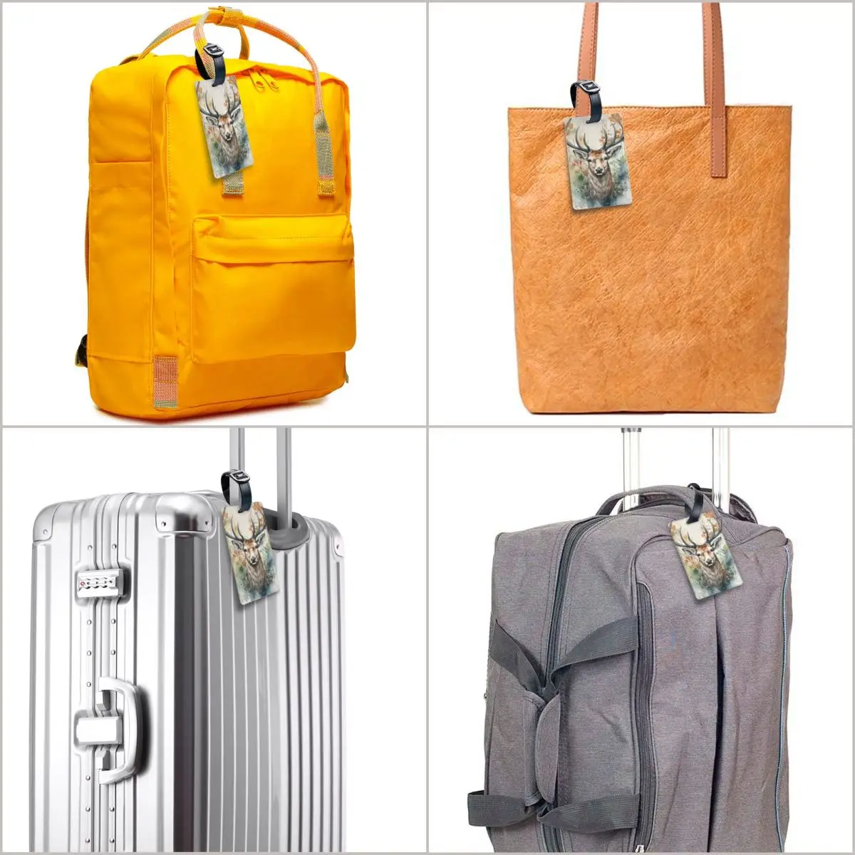 ملك الغابة الغزلان علامات الأمتعة حقيبة الملحقات السفر المحمولة الأمتعة الصعود علامة التسمية حامل معرف اسم العنوان #6