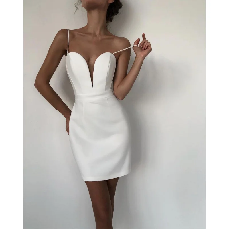 

Hot Sale White Bandage Dress2025New European and American Fashion Slim-Fit Banquet Dress