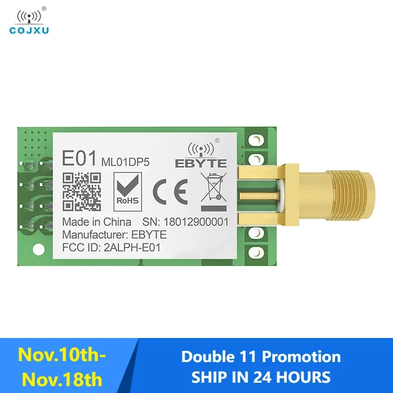 SPI nRF24L01 PA LNA 2.4GHz Rf Module E01-ML01DP5 2.5km Long Range 20dBm IoT Rf Transmitter Receiver Shield for Arduino nRF24L01P