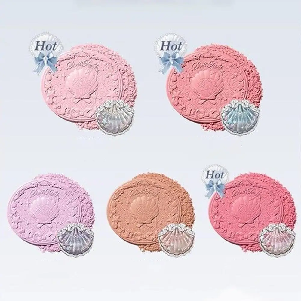Shell's Jewel Zijde Satijn Blush Langdurige Fluwelen Afwerking Lichtgewicht Gezicht Wang Make-up Matte Blusher Poeder Gezichtscosmetica