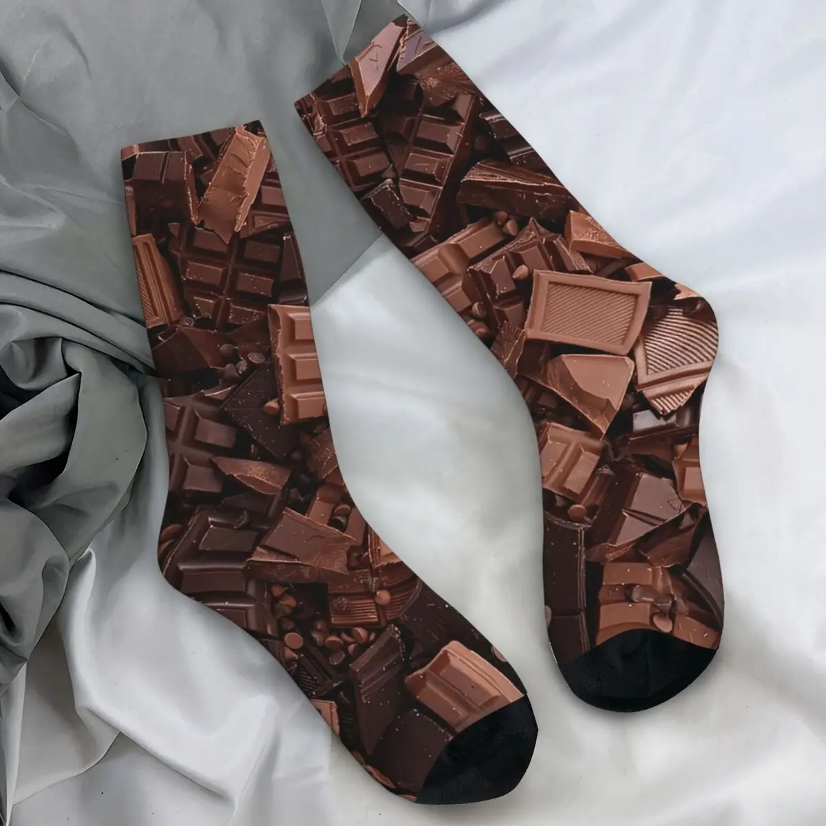 

Мужские носки, сладкие шоколадные чулки, зимние элегантные удобные носки, спортивные противоскользящие носки для бега с принтом