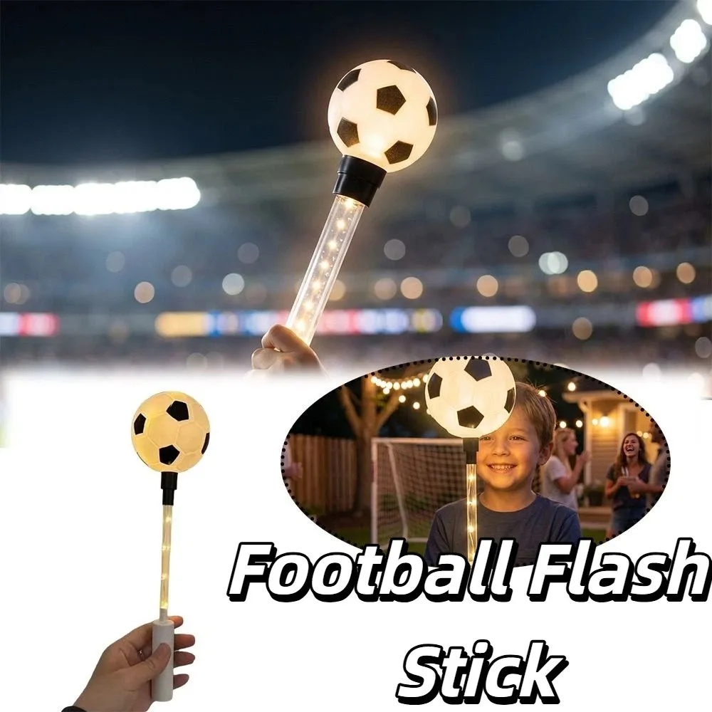 LED Glow Football LED Glow Sticks Flashing Light Reusable Soccer Shaped LED Glow Wand Soccer Shaped Creative Design