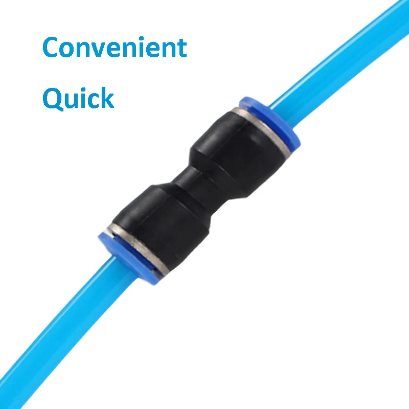 Pneumatic Fittings Fitting Plastic Connectors PU PG 4mm 6mm to 8mm 10mm Air water Hose Tube Push in Straight Air Quick Connector