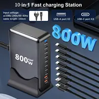 Cargador GaN 800W multipuerto