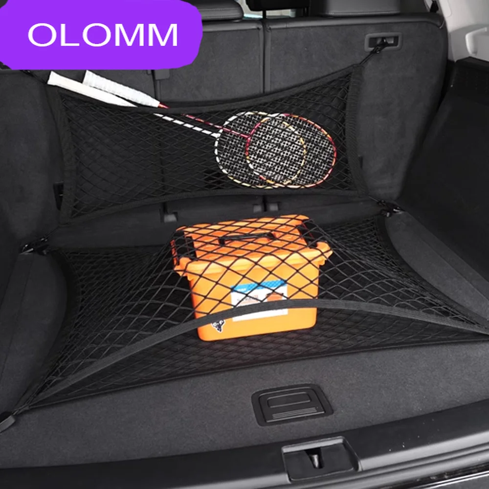 Fit For VW Touareg trunk mesh bag, fixed mesh storage, trunk storage interior modification special accessories