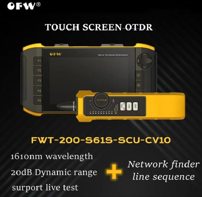 2024 Upgraded OFW Mini OTDR 1610nm 20dB Active Fiber Live Tester Optic Reflector Optical Reflectometer Touch Screen OPM VFL iOLA