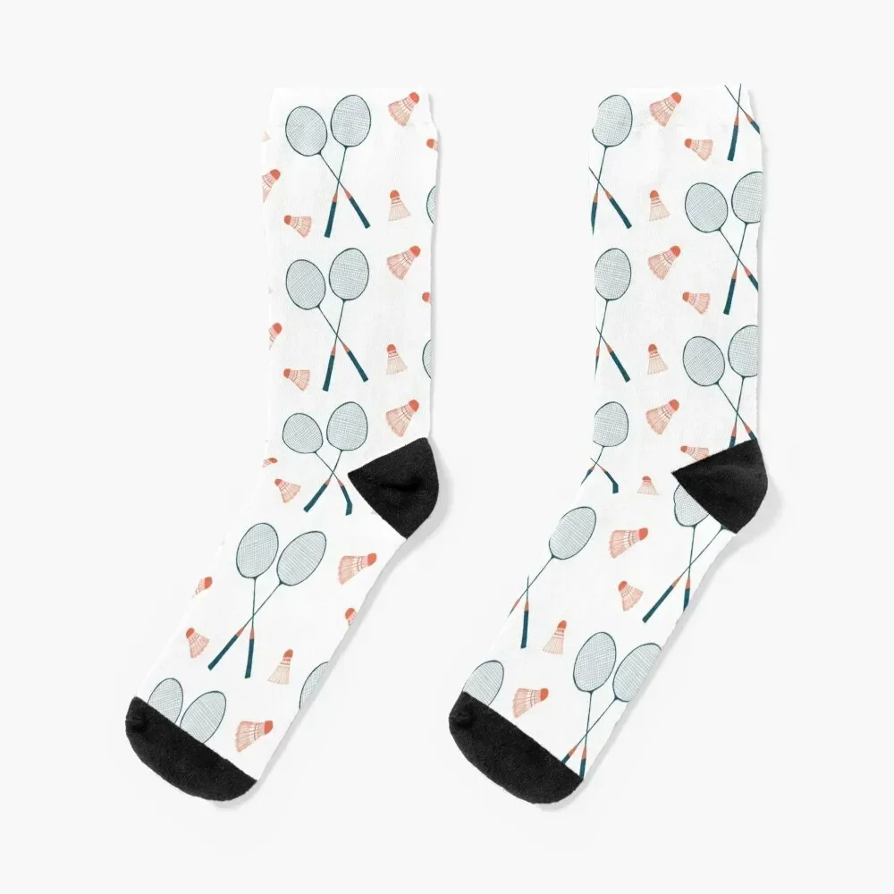 

Let's Play Badminton - sweet illustration in blue & red Socks christmas stocking designer brand kawaii Socks Men's Women's