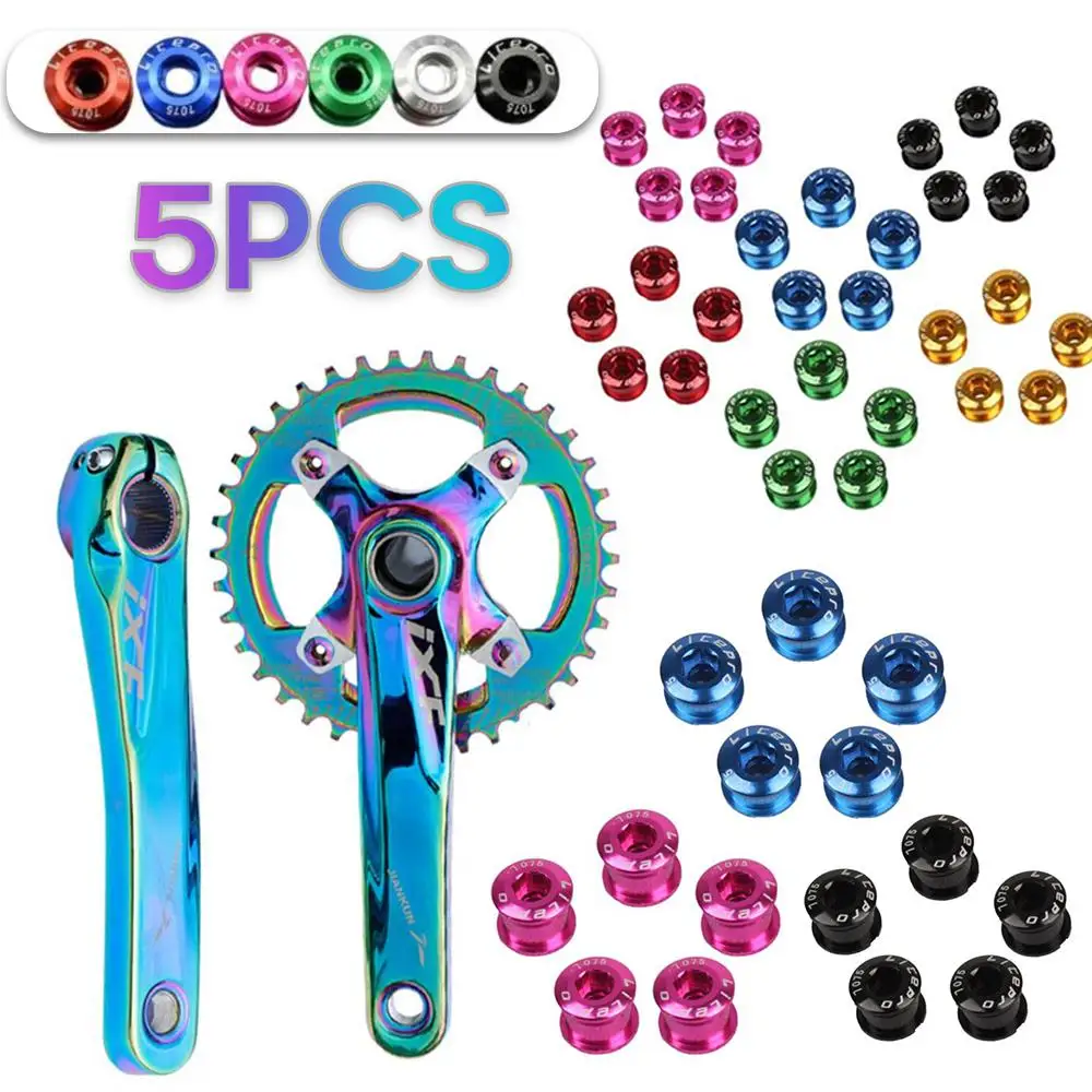 1/2PCS Aluminum Alloy 6.5/8.5mm 7075 CNC Bike Chainring Bolts Single/Double Speed Crank Bolt Road Bike Disc Screws For Crankset