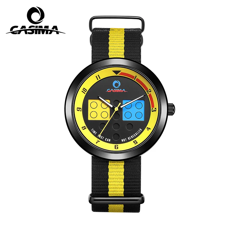 CASIMA クォーツムーブメント カップル腕時計、学生用腕時計、キャンバスストラップ、スポーツトレンド、モデル CS2117-1030