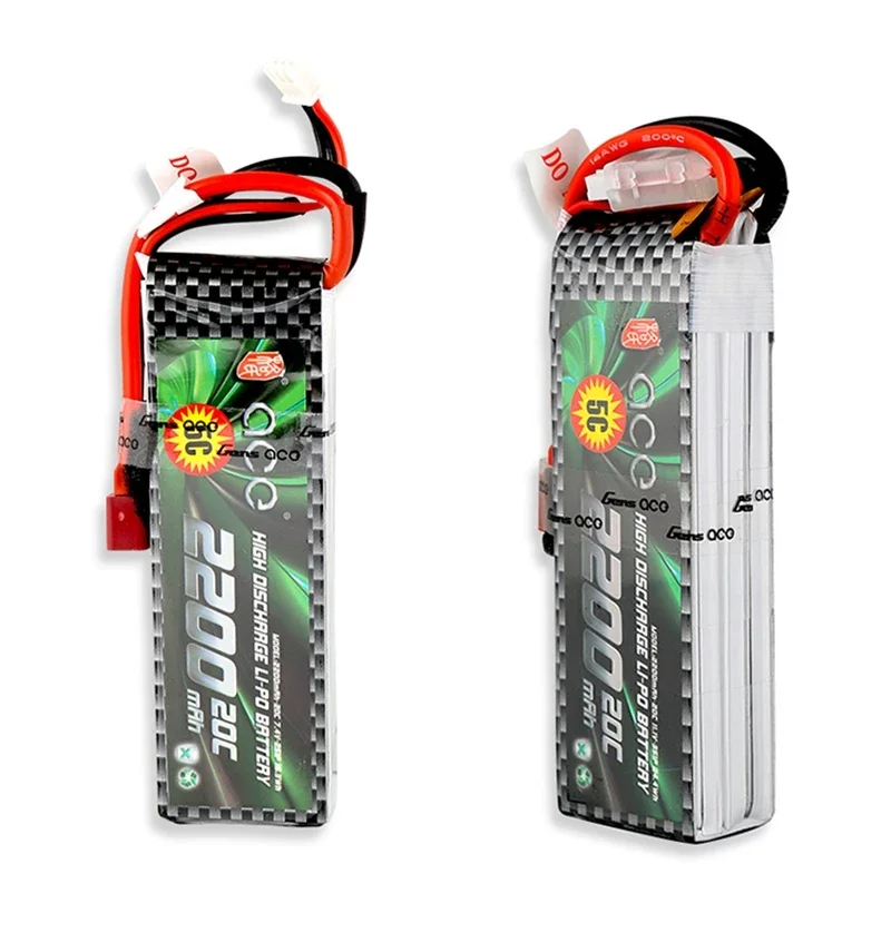 Bateria Gens Ace Lipo 7.4V 11.1V 20C 2200mAh Lipo 2S 3S 4S RC Quadcopter Deans Plug T Conector para Helicóptero Asa Fixa 450