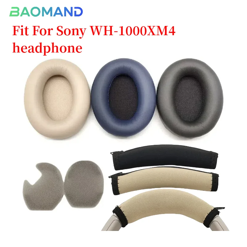 

1 Pair Replacement Ear Pads For Sony WH-1000XM4 Headphones Softer Protein Leather Earpads