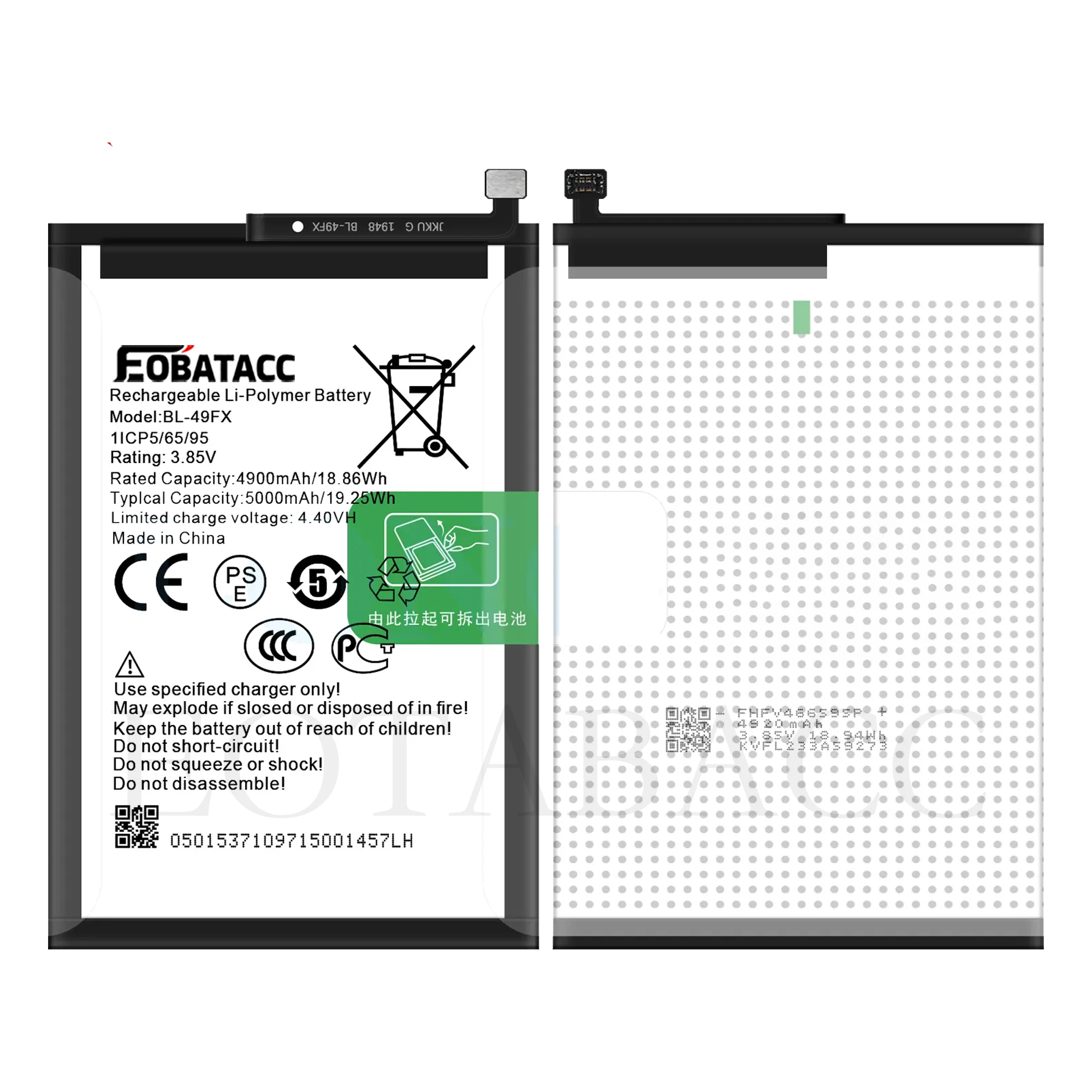 EOTABACC New 100% High Quality BL-49FX Battery For infinix Hot 8/X650B/Hot 9/X655/Note7 LITE/Spark 5 Pro/Hot 10 Lite/SMART 2TE7