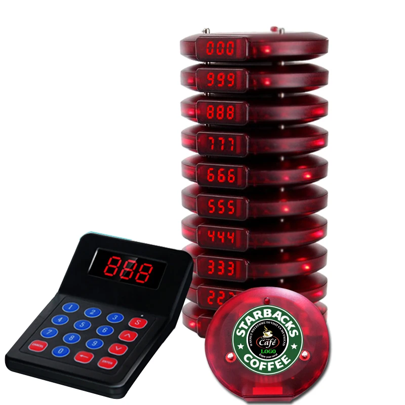 

2025 hot sale Wireless Calling System Restaurant Pager with LED Display Queue Management