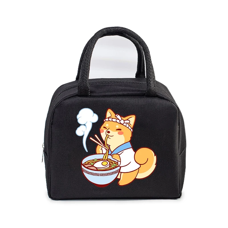 Ramen Cat Print  Lunch Bag Men and Women Cartoon Style Kitten Graphics Bento Thermal Handbags Thickened Insulation Lunch Box Bag