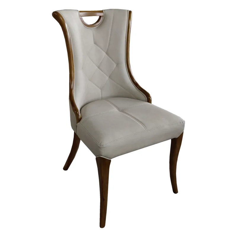 

Factory wholesale senior dining chair household solid wood chair Nordic modern simple desk chair Italian light luxury designer b