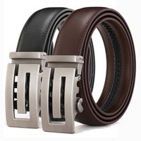 Belt Men's Genuine Leather Pure Cowhide Automatic Buckle Young People Trend Belt Business Casual Men's Trouser Belt Waist Strap