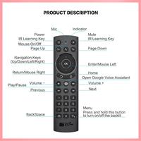 N91R-G20S Pro Voice Air Mouse Gyroscope IR Learning Backlit For Google Assistant Remote Control For Android TV BOX Smart TV