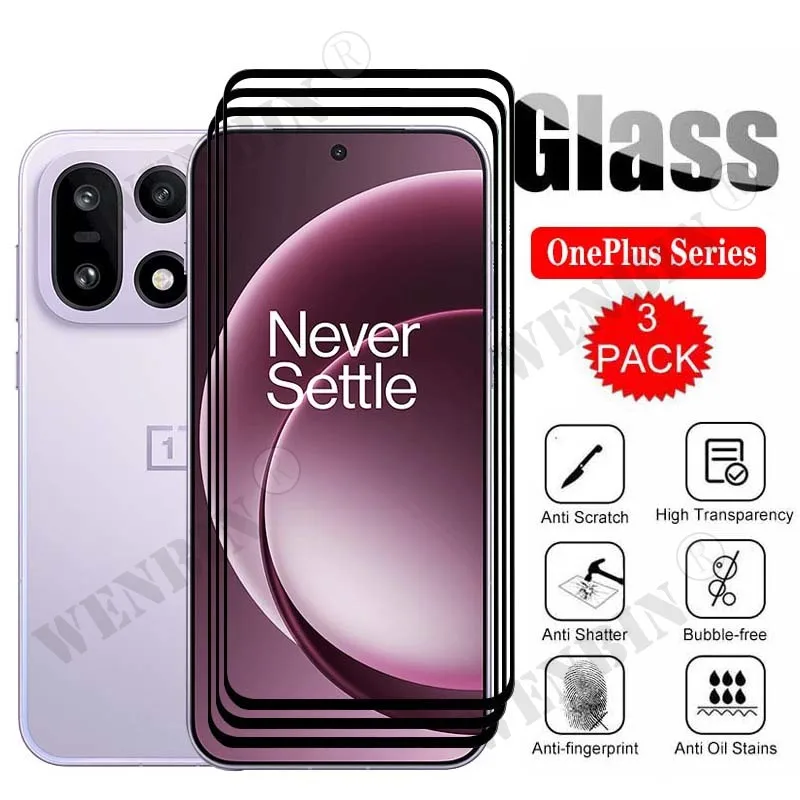 

3 шт. закаленное стекло для OnePlus 15 13 12 11 Pro Nord CE 5 4 3 Lite изогнутая защитная пленка с полным покрытием