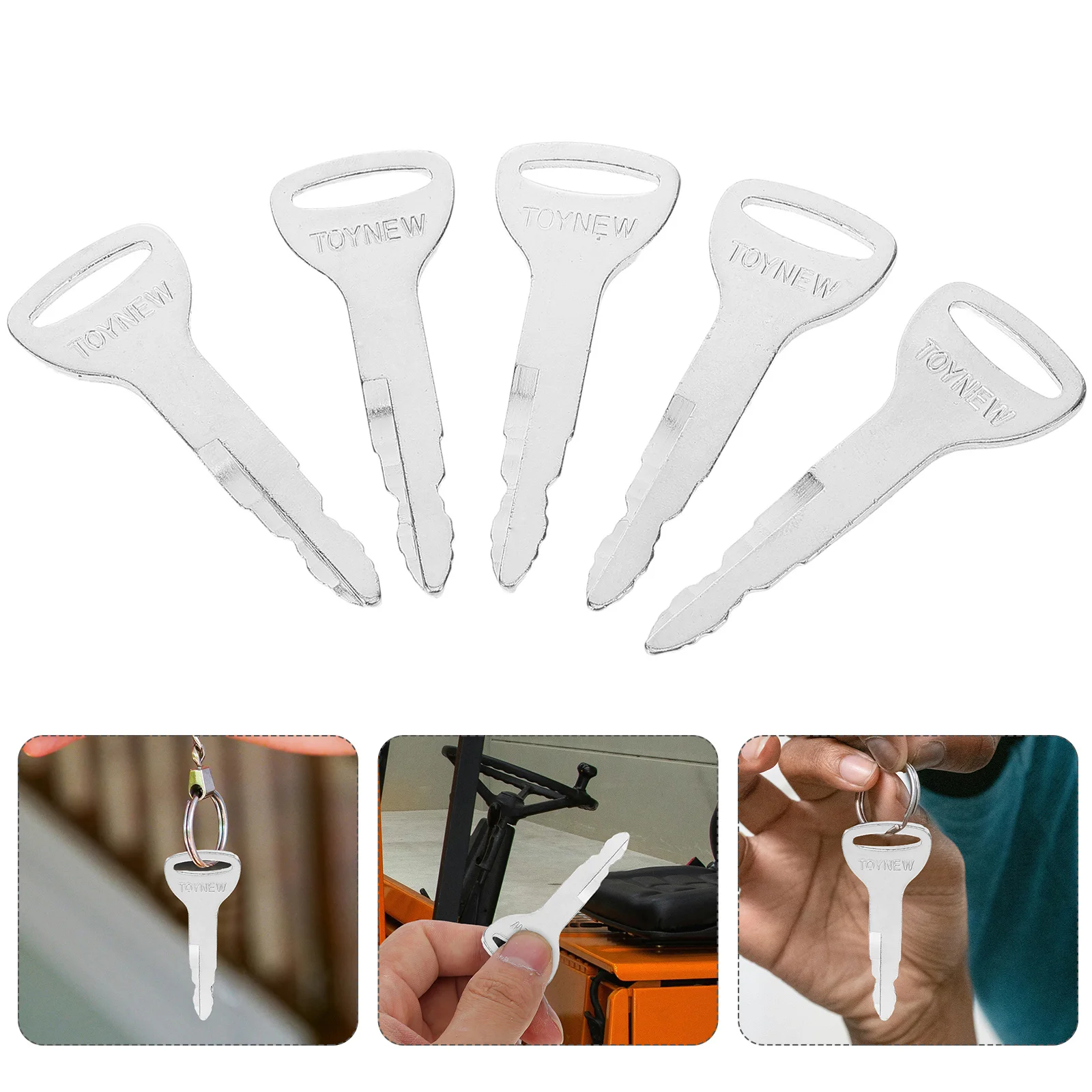 

5 pcs Ignition Keys For Forklifts Heavy Equipment Replacement Durable Starter Key Compatible With Toyota 57591-23330 -71 A62597
