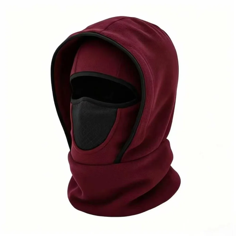 New Fleece Lining Winter Balaclava Hat Thermal Insulation Windproof Full Face Neck Cover Coldproof Breathable Face Neck Warmer