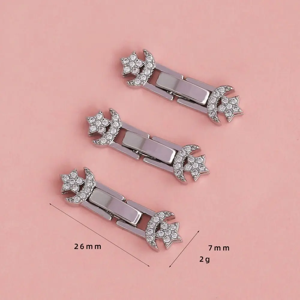 4PCS Brass Material Bracelet Clasps Inlaid Zircon Lobster Claw Lock Jewelry Fasteners Pearl Accent Pearl Clasps Jewelry Crafting